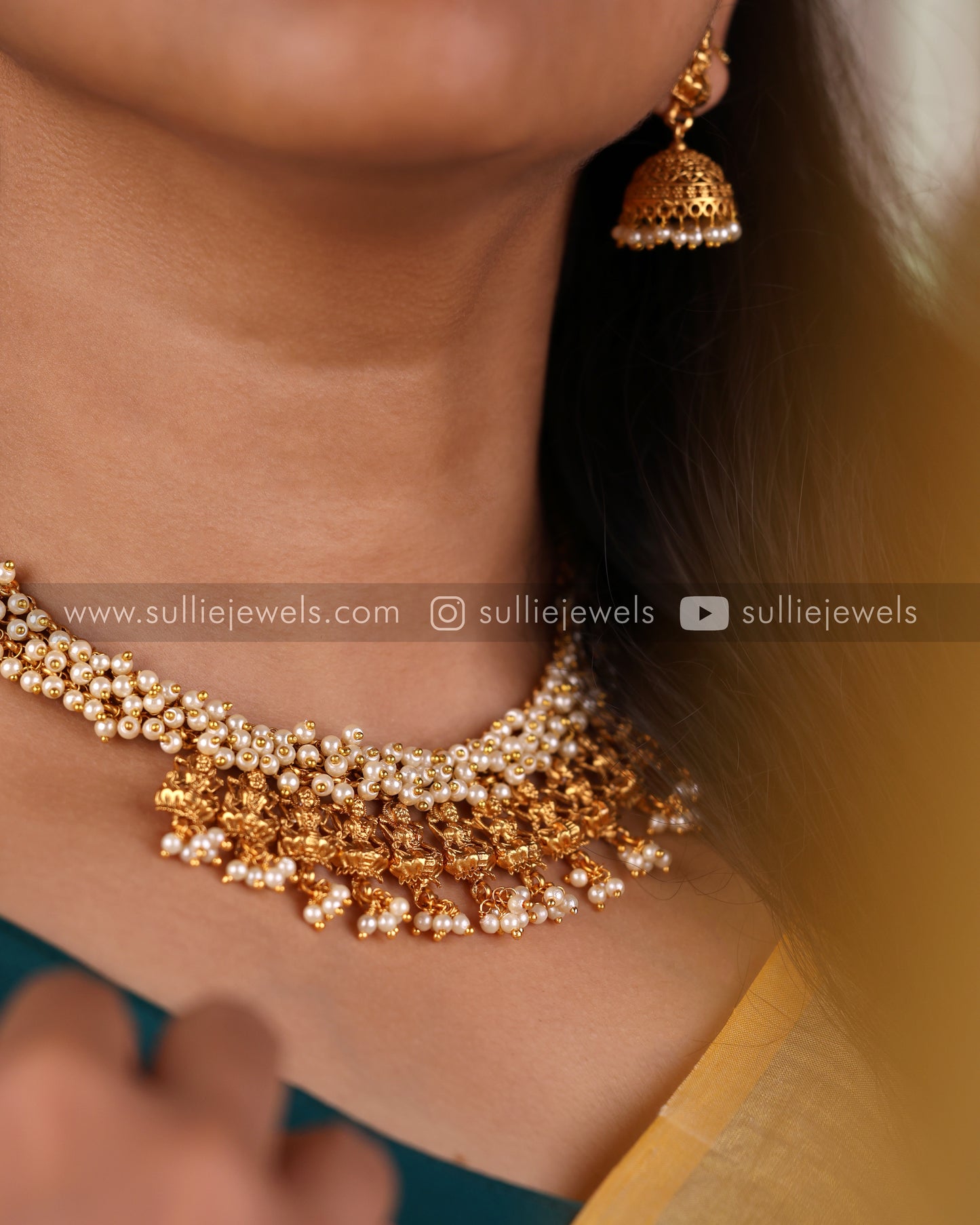 Guttapusalu Lakshmi Necklace Set