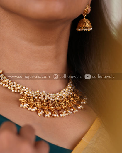 Guttapusalu Lakshmi Necklace Set