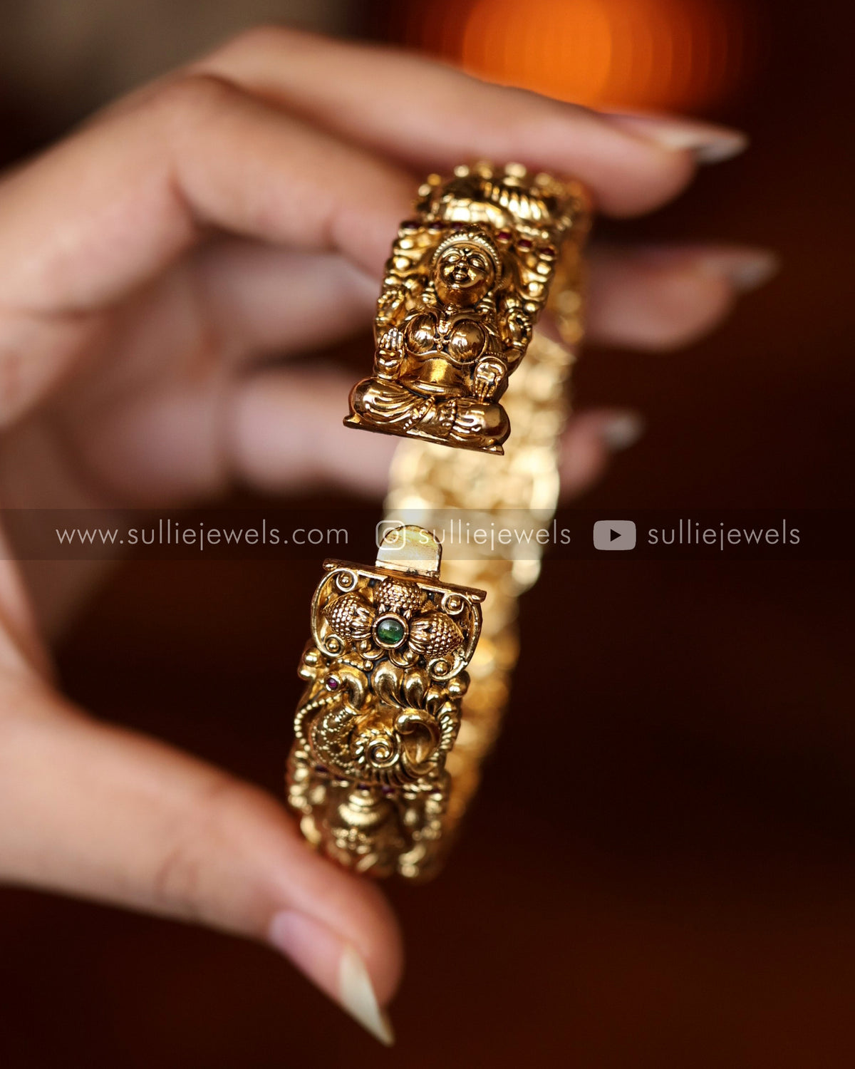 Openable Angle Lakshmi Premium Openable Bangle – sulliejewels