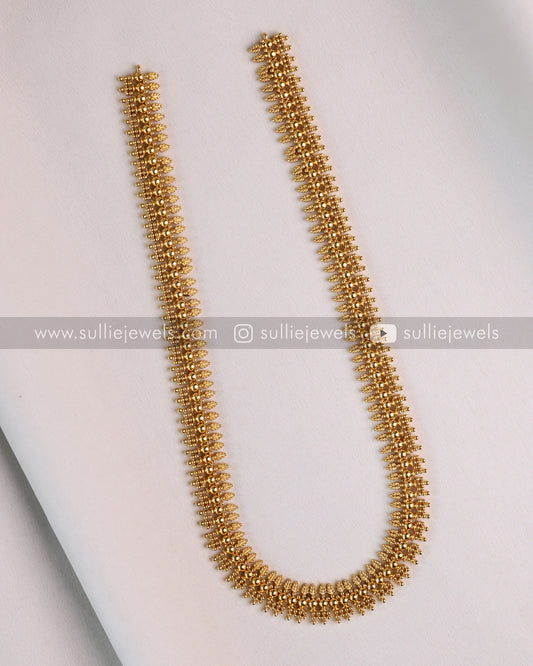No Idol Minimal Golden Spike Long Chain with Jhumka