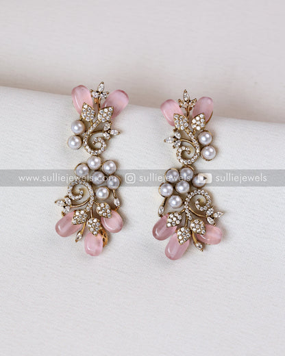 Premium Stone Necklace with Earring