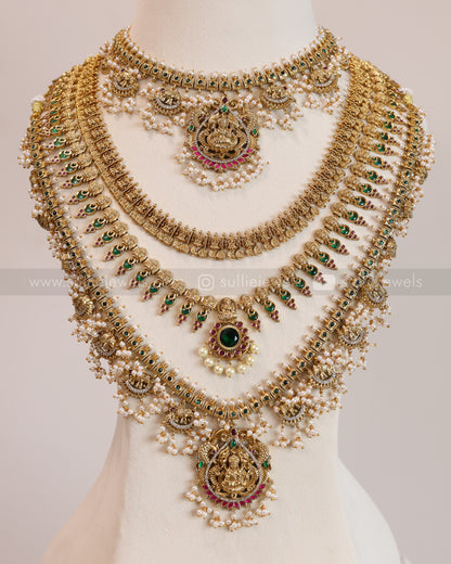 Lakshmi Elephant Guttapusalu Bridal Combo ( 6 piece )