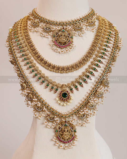 Lakshmi Elephant Guttapusalu Bridal Combo ( 6 piece )