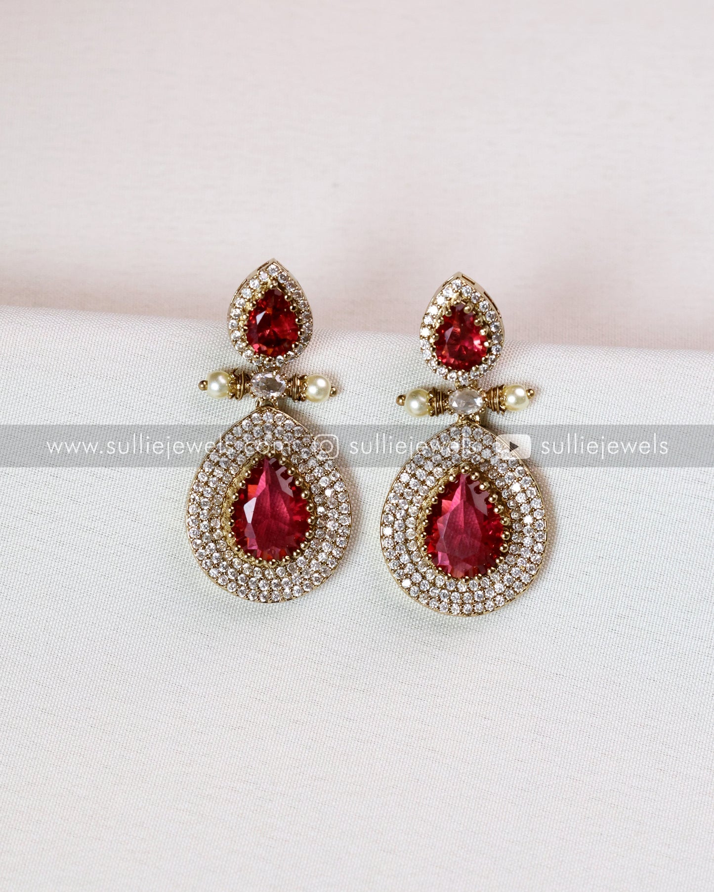 Double Layer Premium Stone Necklace with Earring