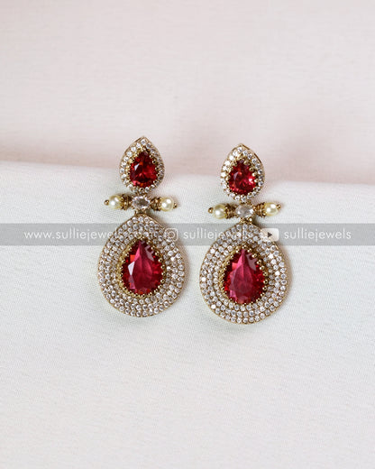 Double Layer Premium Stone Necklace with Earring