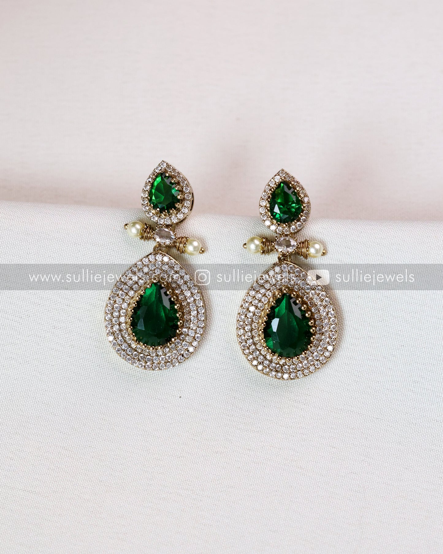 Double Layer Premium Stone Necklace with Earring