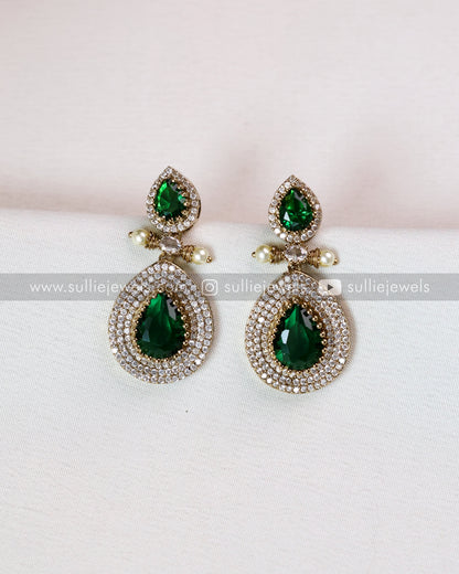 Double Layer Premium Stone Necklace with Earring