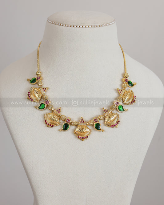 3891 - Gold Green Mid Length Mangamaala