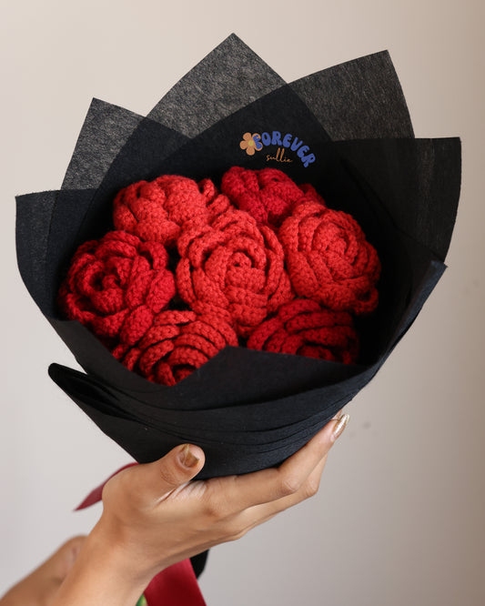 Scarlet Seven - Flower Bouquet of Red Roses