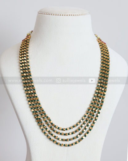 3904 - Ashtapilu 4 Layered Chain with Stud
