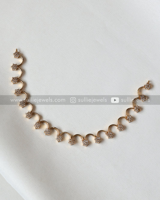 Diamond Inverted U Necklace Set