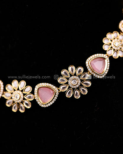 Premium Uncut Stone Necklace Set