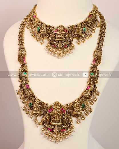 Premium Goddess Bridal Combo - Gold Beads ( 3 piece )