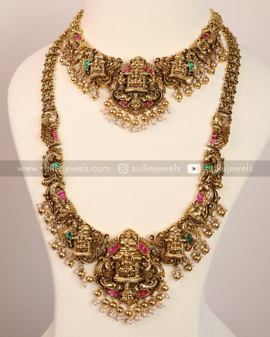 Premium Goddess Bridal Combo - Gold Beads ( 3 piece )
