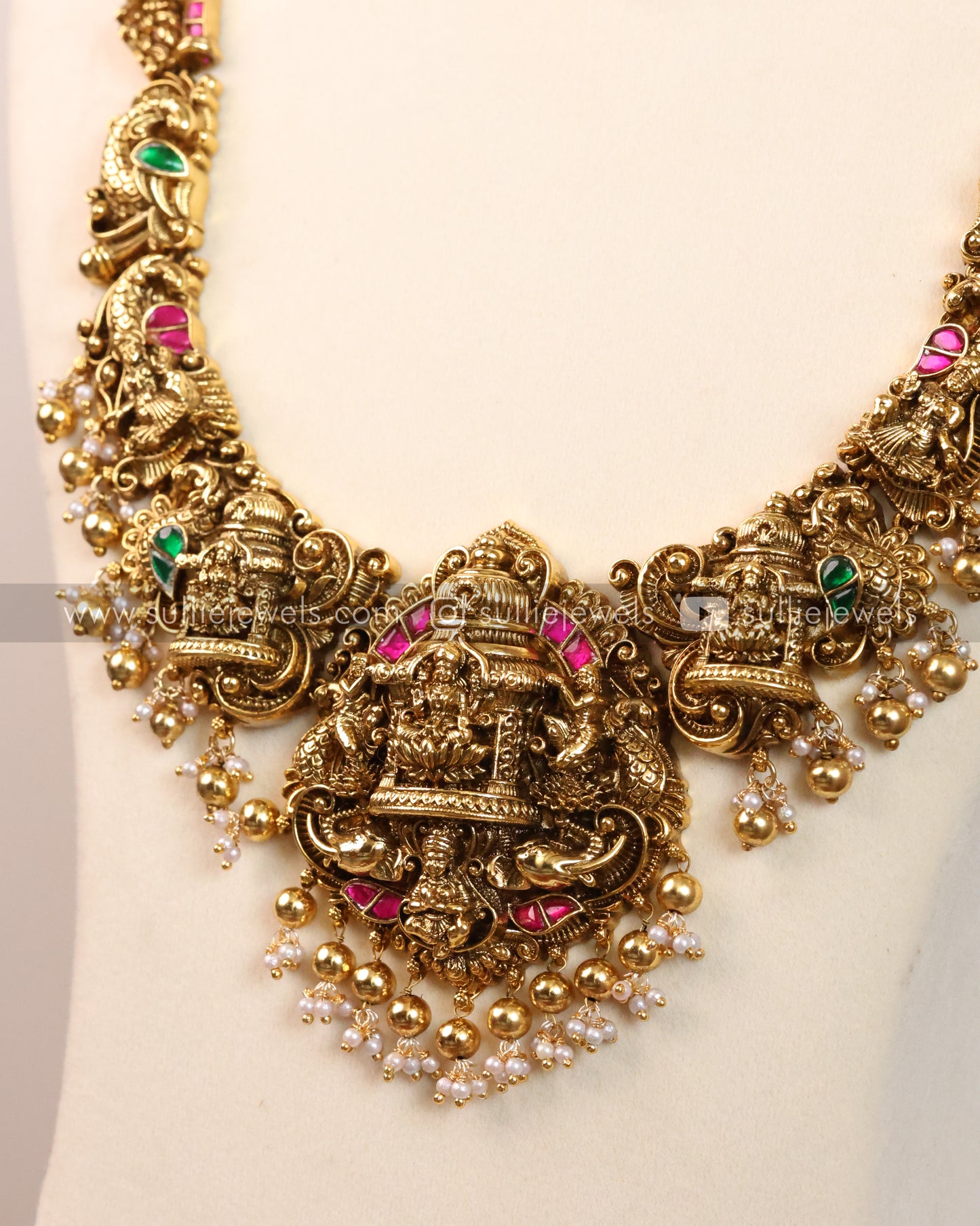 Premium Goddess Bridal Combo - Gold Beads ( 3 piece )
