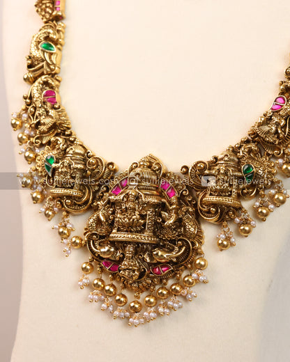 Premium Goddess Bridal Combo - Gold Beads ( 3 piece )