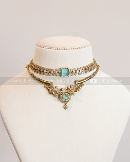 Pastel Green AD Centre Stone Layered Combo