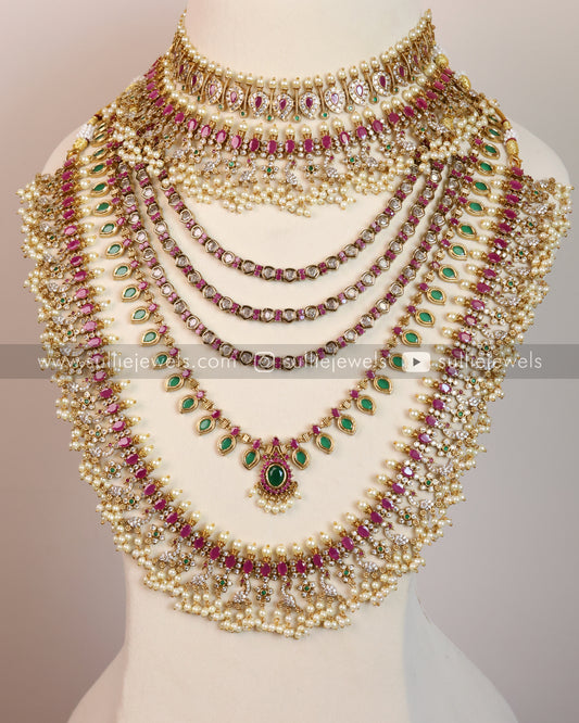 Stonework Guttapusalu Bridal Combo ( 10 piece )