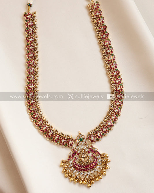Kemp Lakshmi Premium Long Chain / Haaram with Earring