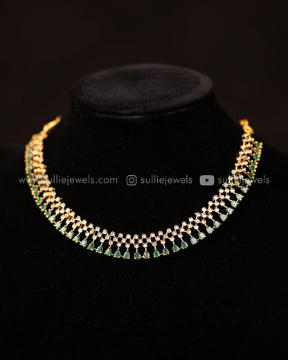 Diamond Lookalike Necklace Set - 3 colours