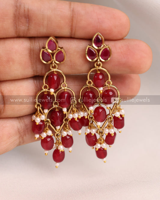 Designer Stone Earring - Ruby