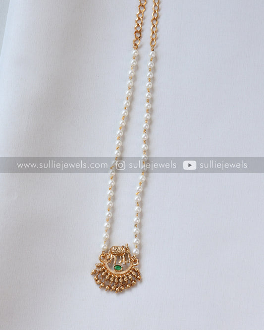 Sullie Basic - Elephant Pearl Chain with Earring