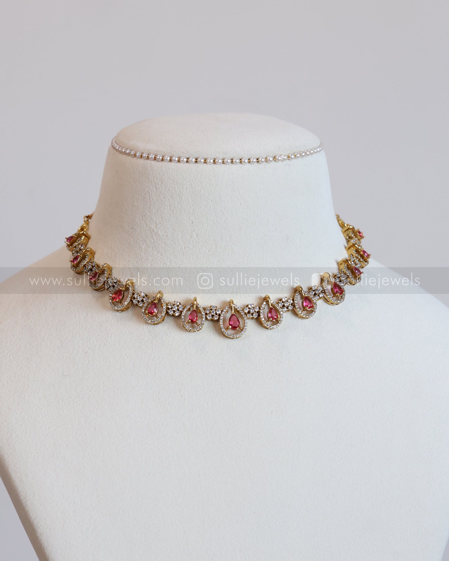 Raindrop Diamonds Necklace with Earring