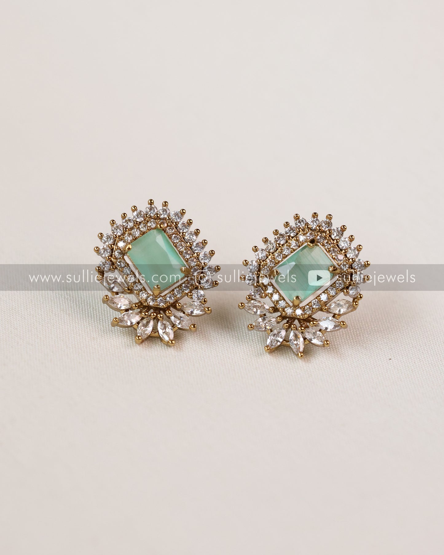 Premium Rectangular Stone Earring