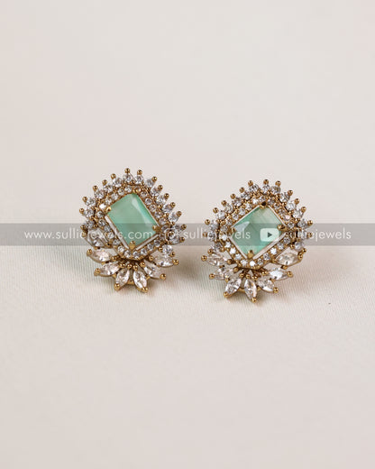 Premium Rectangular Stone Earring