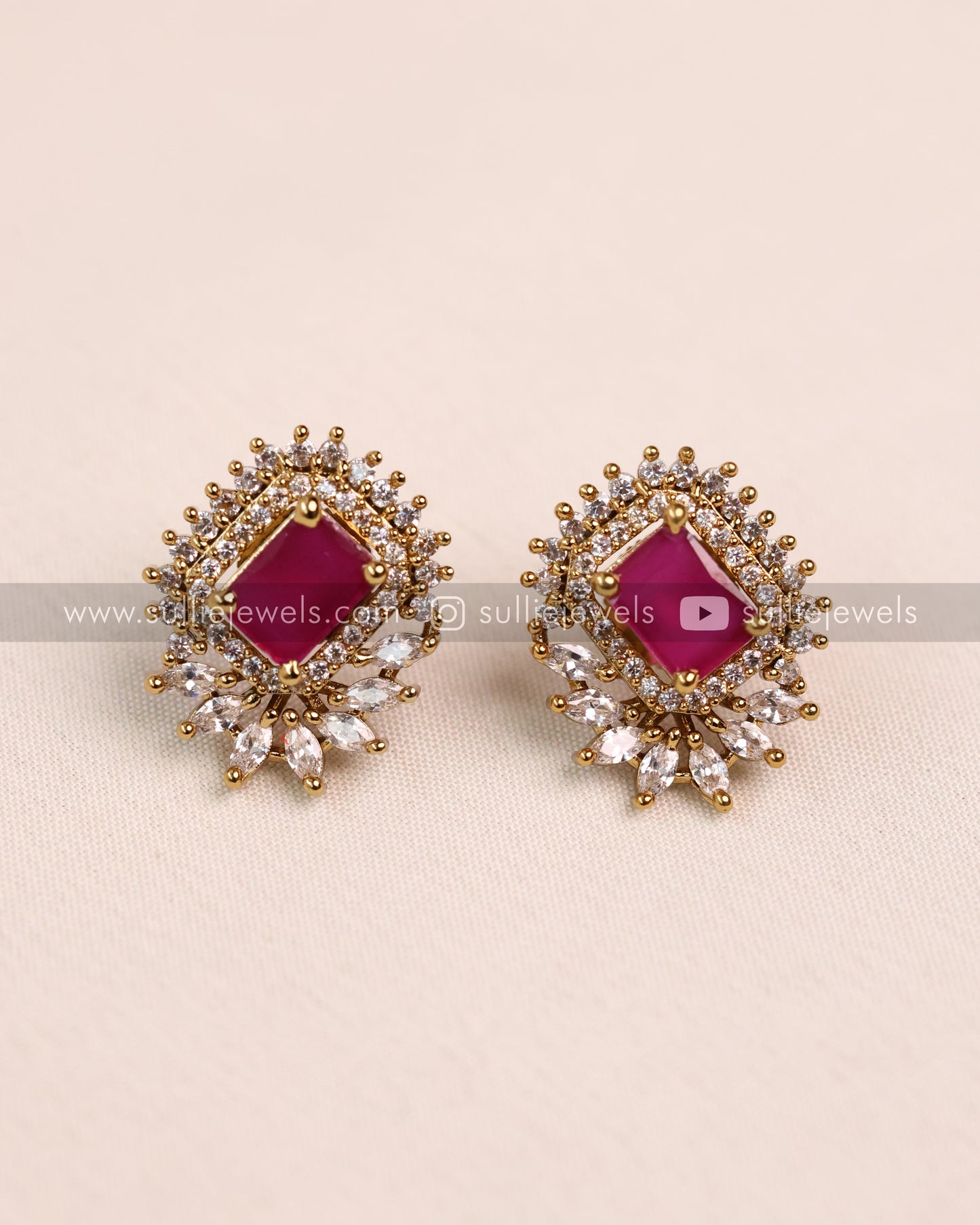Premium Rectangular Stone Earring