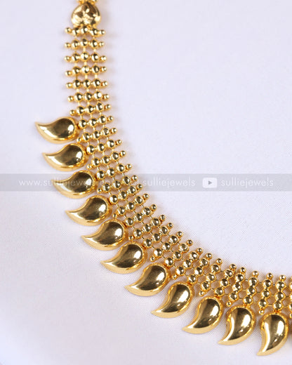 3884 - Premium Gold Plated Beaded Mango Necklace
