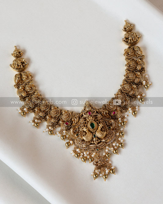 No Idol - Premium 3D Peacock Design Necklace with Jhumka
