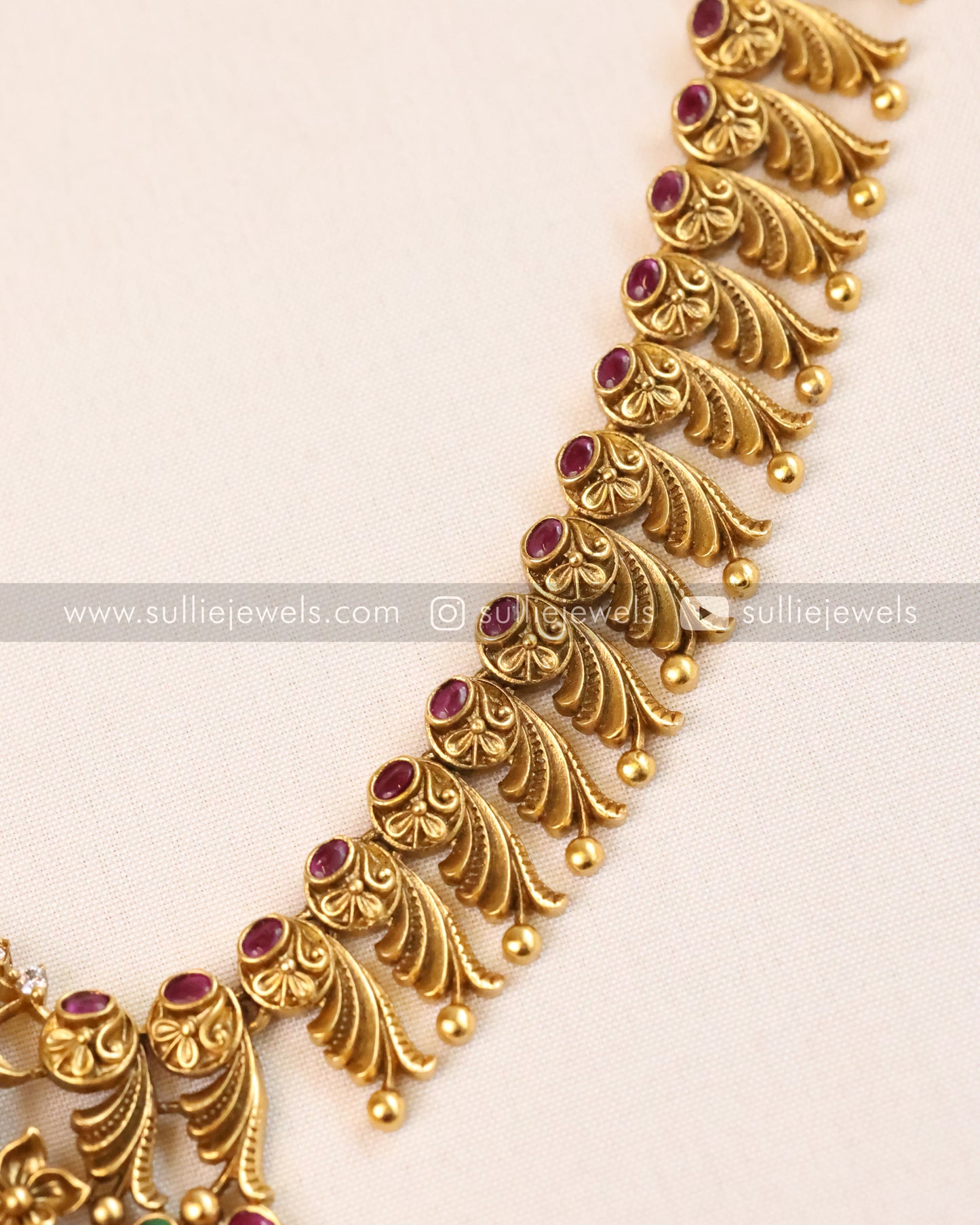 Lakshmi & Peacock AD Necklace with Earring