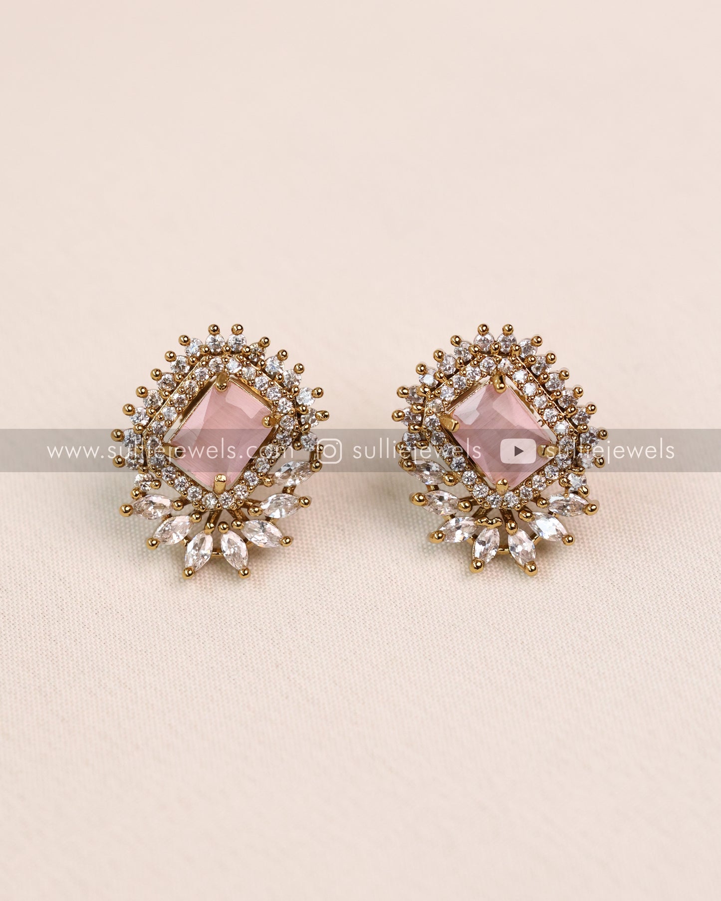 Premium Rectangular Stone Earring
