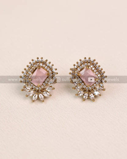Premium Rectangular Stone Earring