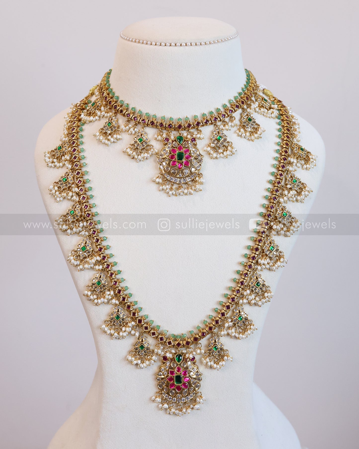 No Idol Jadau Guttapusalu Bridal Combo ( 3 piece )