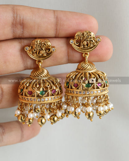 No Idol - Premium 3D Peacock Design Necklace with Jhumka