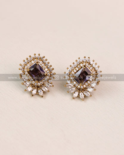 Premium Rectangular Stone Earring