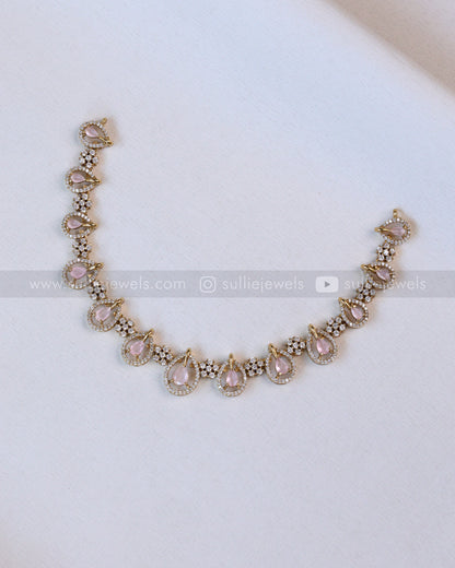Raindrop Diamonds Necklace with Earring