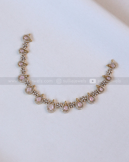 Raindrop Diamonds Necklace with Earring