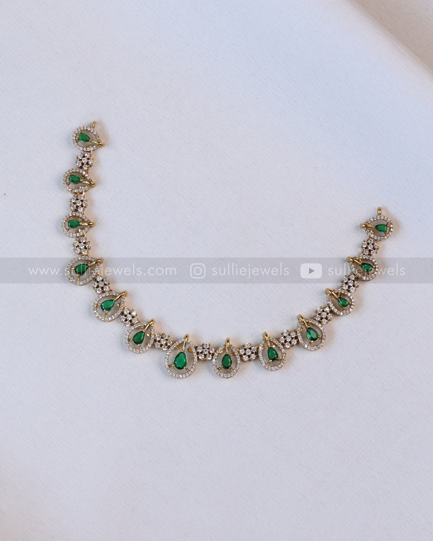 Raindrop Diamonds Necklace with Earring