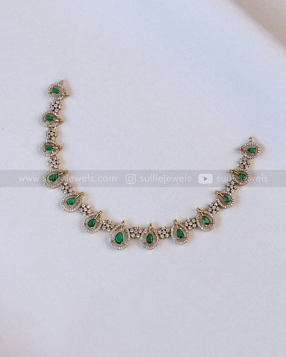 Raindrop Diamonds Necklace with Earring