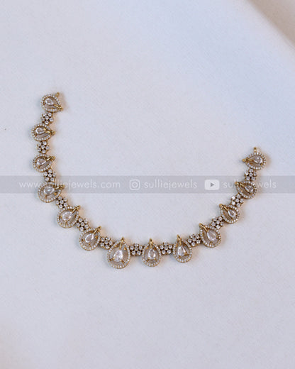 Raindrop Diamonds Necklace with Earring