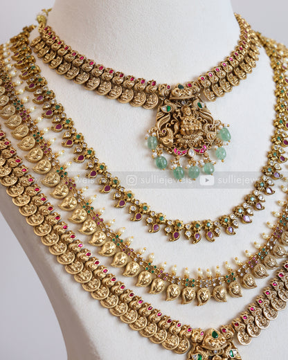 Premium Coin Goddess Gold Bridal Combo ( 7 piece )