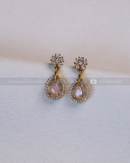 Raindrop Diamonds Necklace with Earring
