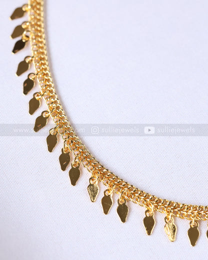 3936 - Gold Minimal Elakkathali Necklace