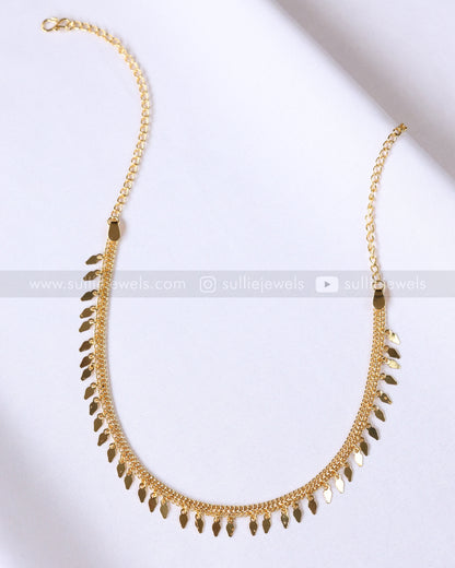 3936 - Gold Minimal Elakkathali Necklace