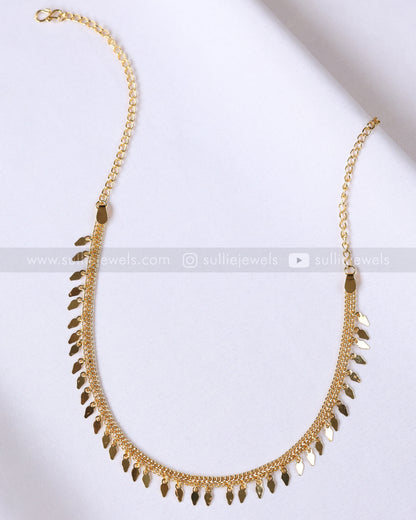3936 - Gold Minimal Elakkathali Necklace