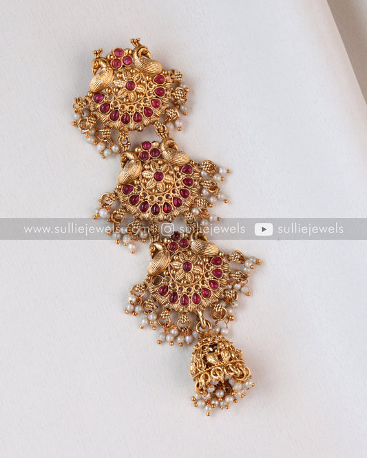 Sullie Basic - No Idol Red Stone Hair Brooch