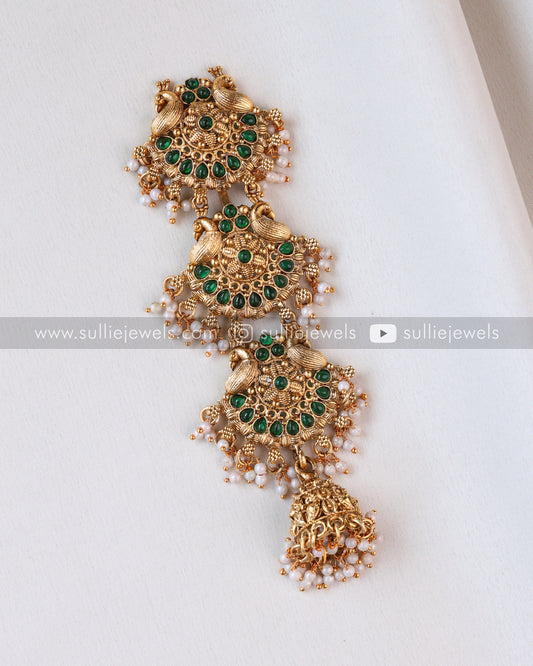 Sullie Basic - No Idol Green Stone Hair Brooch